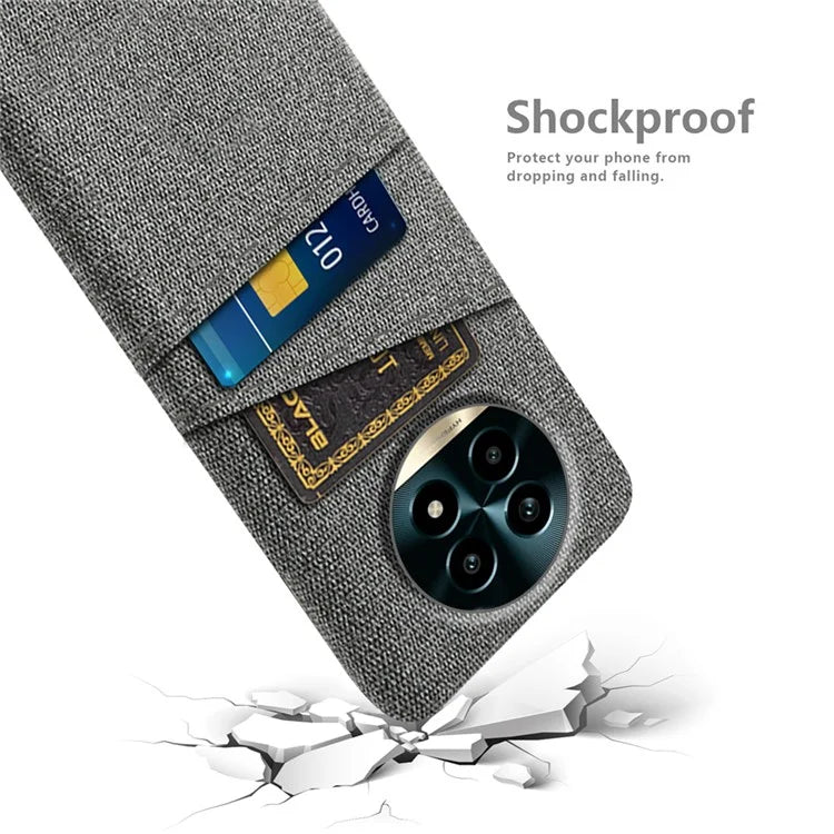 For Realme 13 Pro 5G Case Cloth + Hard PC Phone Cover with Dual Card Slots
