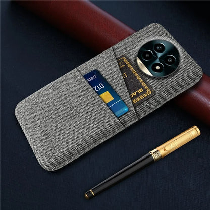 For Realme 13 Pro 5G Case Cloth + Hard PC Phone Cover with Dual Card Slots