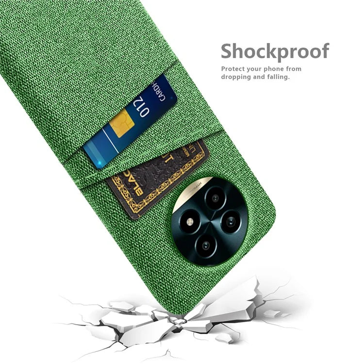 For Realme 13 Pro 5G Case Cloth + Hard PC Phone Cover with Dual Card Slots