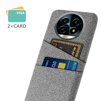 For Realme 13 Pro 5G Case Cloth + Hard PC Phone Cover with Dual Card Slots
