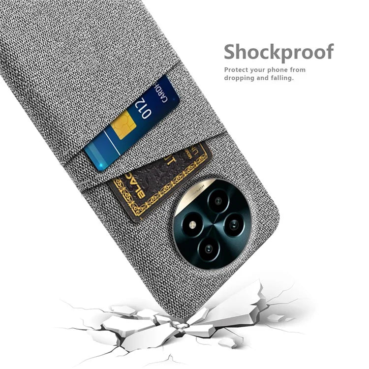For Realme 13 Pro 5G Case Cloth + Hard PC Phone Cover with Dual Card Slots