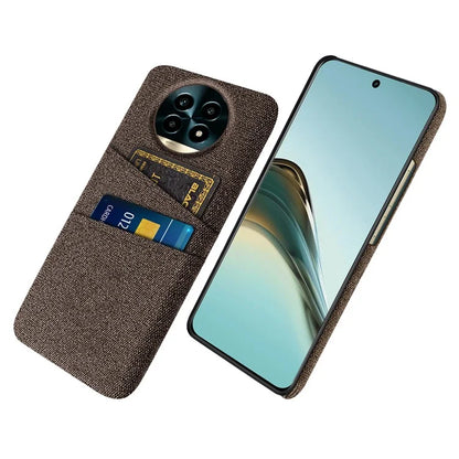 For Realme 13 Pro 5G Case Cloth + Hard PC Phone Cover with Dual Card Slots