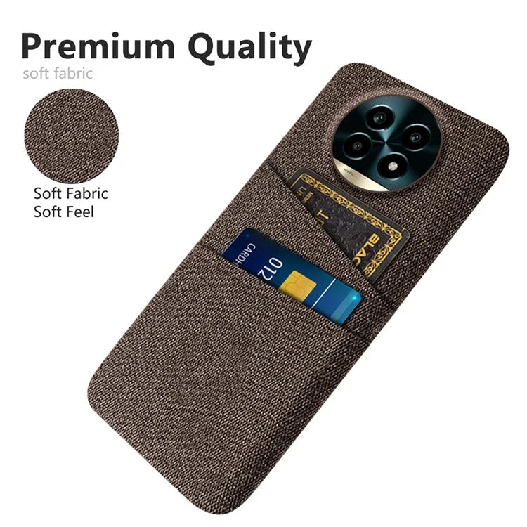 For Realme 13 Pro 5G Case Cloth + Hard PC Phone Cover with Dual Card Slots