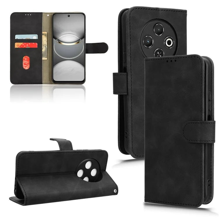 For TECNO Spark 30C Leather Case Skin-Feel Anti-Drop Wallet Flip Phone Cover