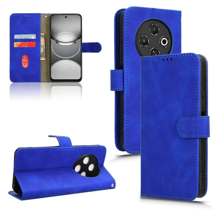 For TECNO Spark 30C Leather Case Skin-Feel Anti-Drop Wallet Flip Phone Cover