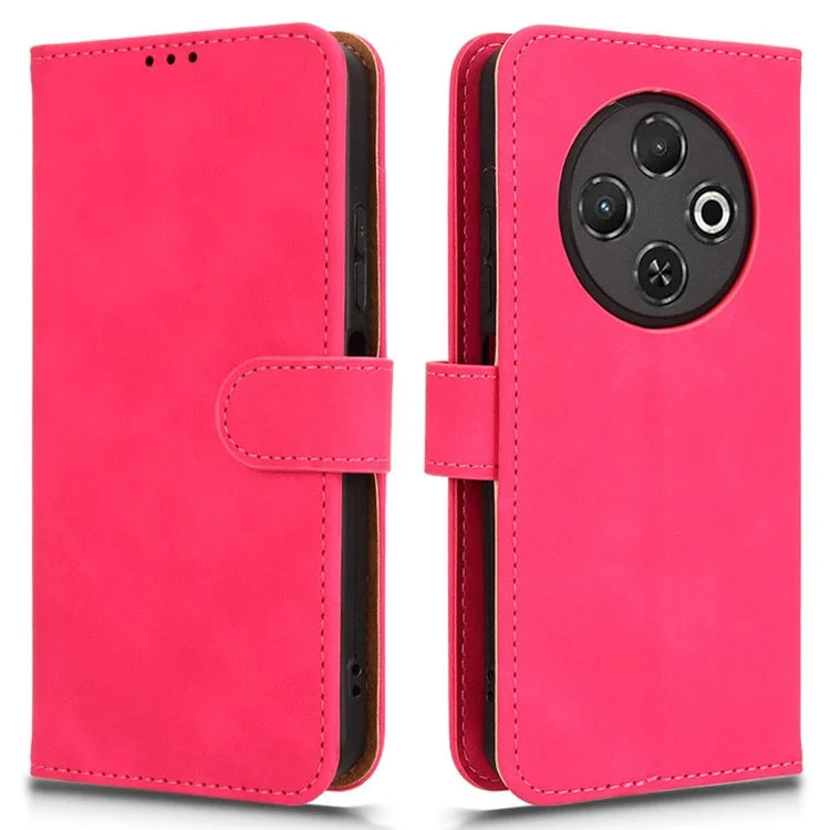 For TECNO Spark 30C Leather Case Skin-Feel Anti-Drop Wallet Flip Phone Cover