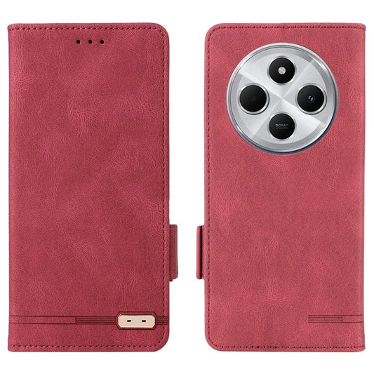 For Xiaomi Redmi 14C 4G Case Leather Wallet Flip Phone Cover with Hardware Decor
