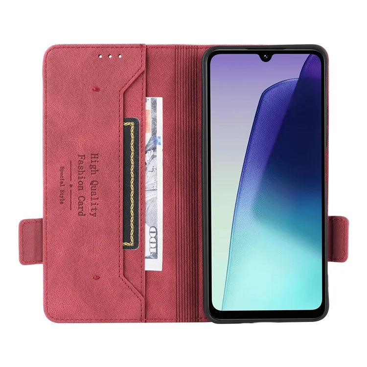 For Xiaomi Redmi 14C 4G Case Leather Wallet Flip Phone Cover with Hardware Decor