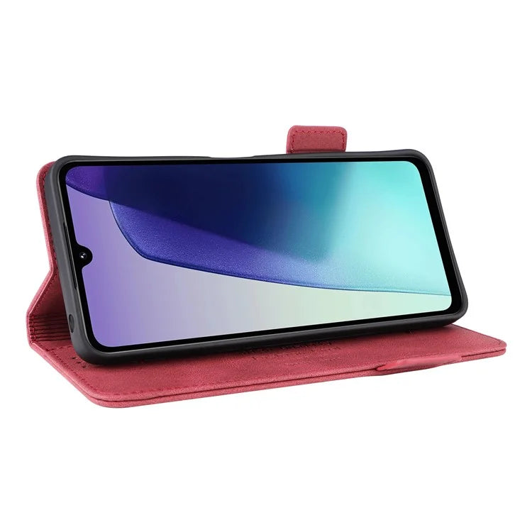 For Xiaomi Redmi 14C 4G Case Leather Wallet Flip Phone Cover with Hardware Decor
