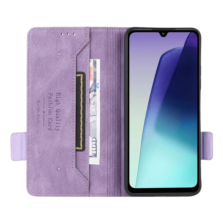 For Xiaomi Redmi 14C 4G Case Leather Wallet Flip Phone Cover with Hardware Decor