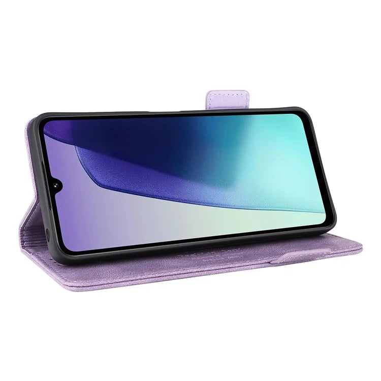 For Xiaomi Redmi 14C 4G Case Leather Wallet Flip Phone Cover with Hardware Decor