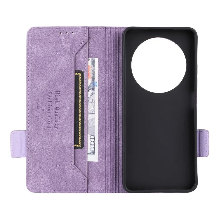 For Xiaomi Redmi 14C 4G Case Leather Wallet Flip Phone Cover with Hardware Decor