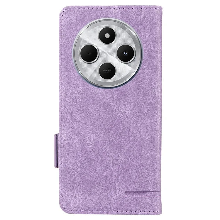 For Xiaomi Redmi 14C 4G Case Leather Wallet Flip Phone Cover with Hardware Decor