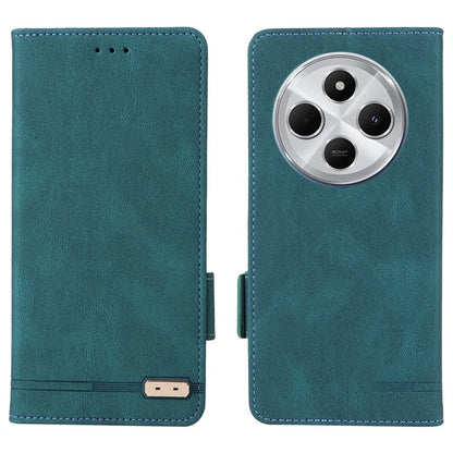 For Xiaomi Redmi 14C 4G Case Leather Wallet Flip Phone Cover with Hardware Decor