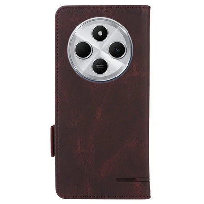 For Xiaomi Redmi 14C 4G Case Leather Wallet Flip Phone Cover with Hardware Decor