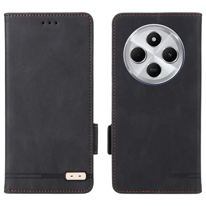 For Xiaomi Redmi 14C 4G Case Leather Wallet Flip Phone Cover with Hardware Decor
