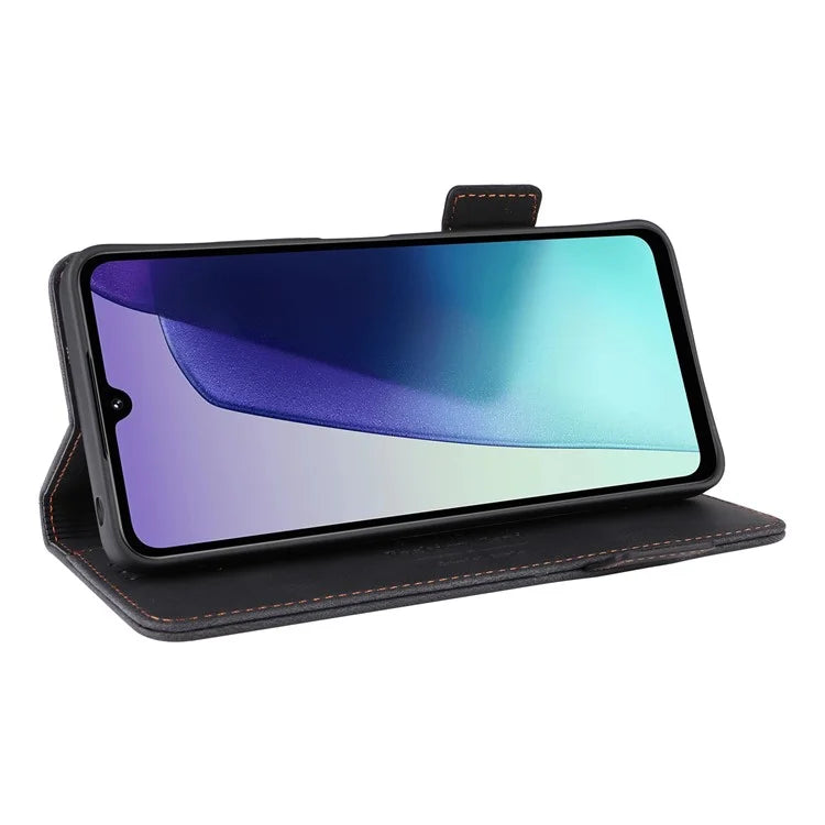 For Xiaomi Redmi 14C 4G Case Leather Wallet Flip Phone Cover with Hardware Decor