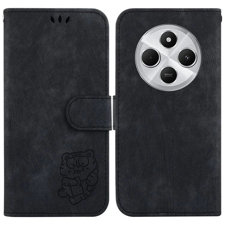 For Xiaomi Redmi 14C 4G Wallet Case Tiger Imprint Leather Shockproof Phone Cover