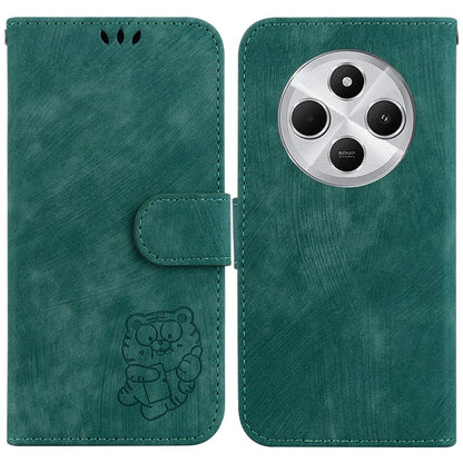 For Xiaomi Redmi 14C 4G Wallet Case Tiger Imprint Leather Shockproof Phone Cover
