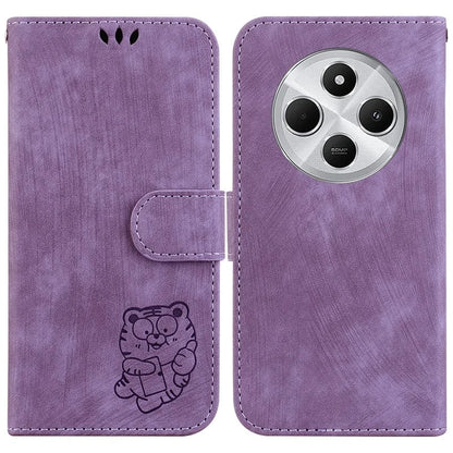 For Xiaomi Redmi 14C 4G Wallet Case Tiger Imprint Leather Shockproof Phone Cover