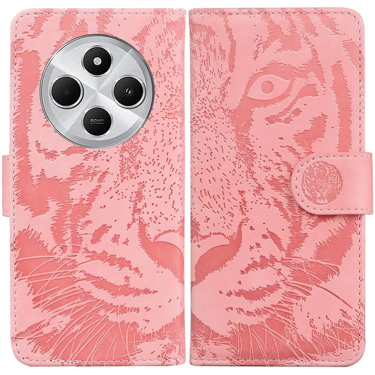 For Xiaomi Redmi 14C 4G Case Tiger Imprint Leather Wallet Phone Cover