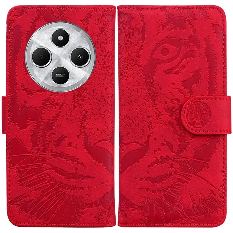For Xiaomi Redmi 14C 4G Case Tiger Imprint Leather Wallet Phone Cover