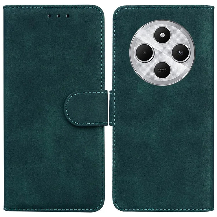 For Xiaomi Redmi 14C 4G Case Solid Color Leather Wallet Phone Cover