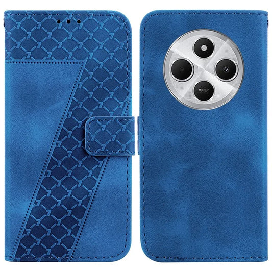 For Xiaomi Redmi 14C 4G Stand Case 7-Shaped Pattern Imprint Leather Phone Cover
