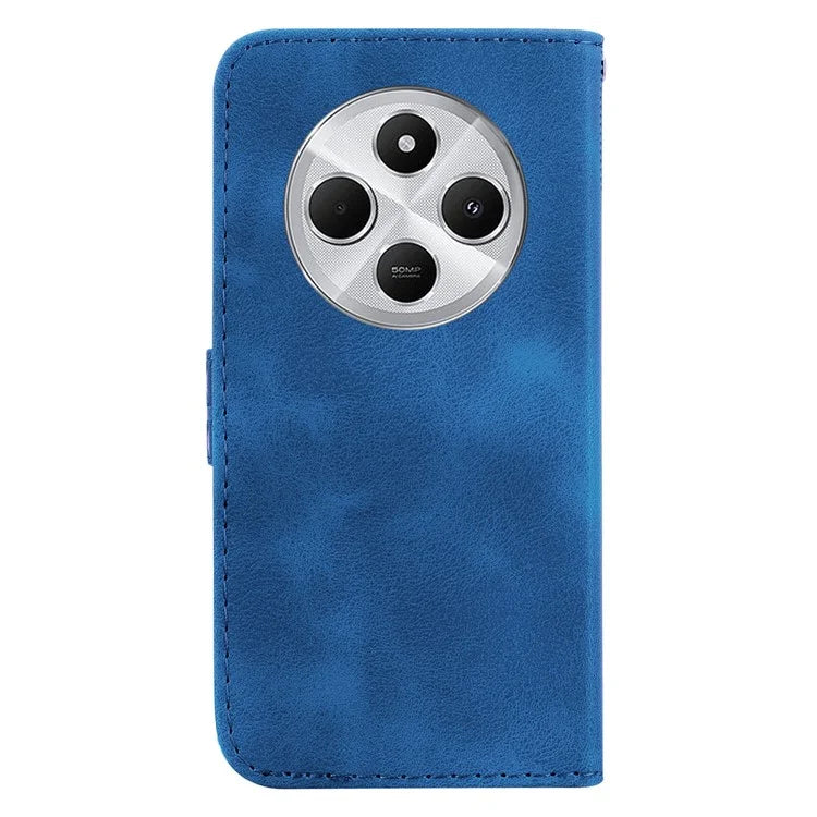 For Xiaomi Redmi 14C 4G Stand Case 7-Shaped Pattern Imprint Leather Phone Cover