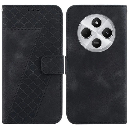 For Xiaomi Redmi 14C 4G Stand Case 7-Shaped Pattern Imprint Leather Phone Cover