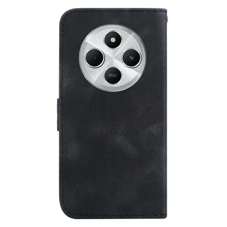 For Xiaomi Redmi 14C 4G Stand Case 7-Shaped Pattern Imprint Leather Phone Cover
