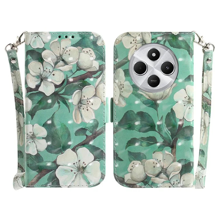For Xiaomi Redmi 14C 4G Case Pattern Printing Leather Wallet Phone Cover