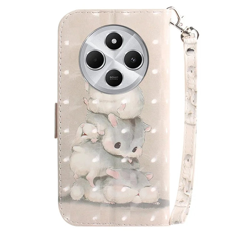 For Xiaomi Redmi 14C 4G Case Pattern Printing Leather Wallet Phone Cover
