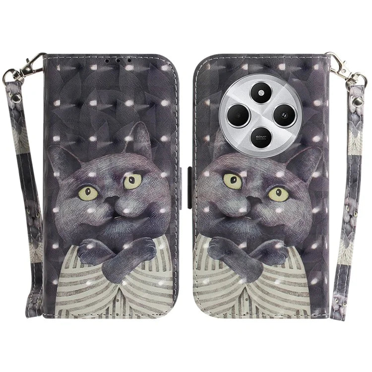 For Xiaomi Redmi 14C 4G Case Pattern Printing Leather Wallet Phone Cover