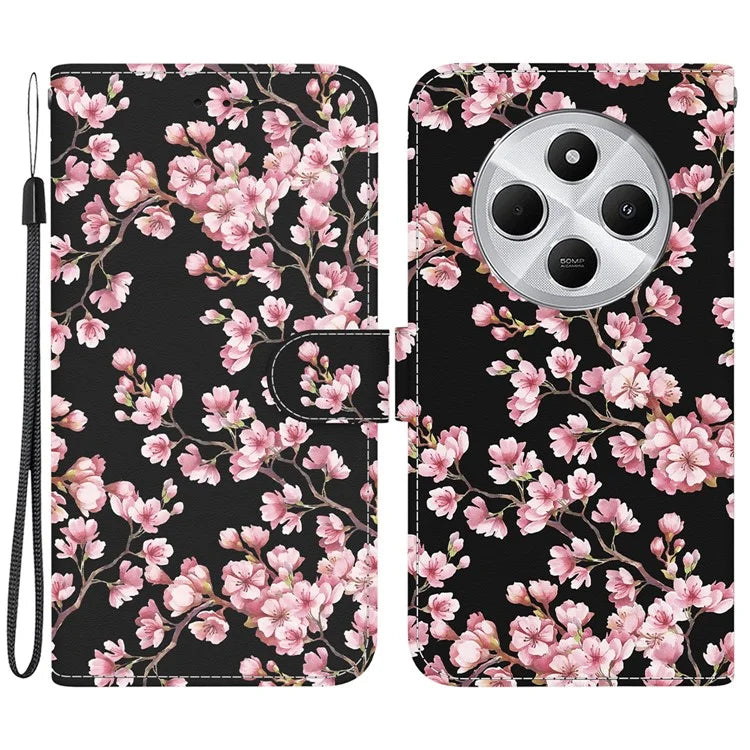 For Xiaomi Redmi 14C 4G Wallet Phone Case Anti-Drop Leather Flip Cover Pattern Printing