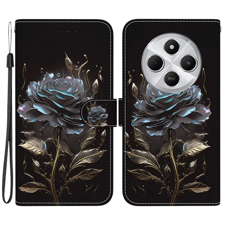 For Xiaomi Redmi 14C 4G Wallet Phone Case Anti-Drop Leather Flip Cover Pattern Printing