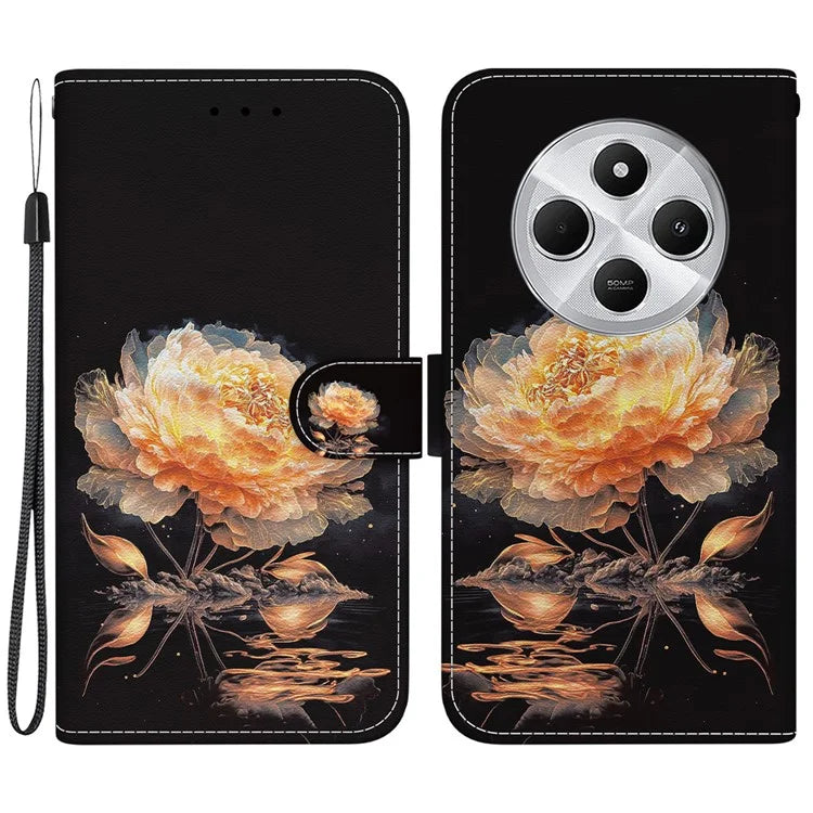 For Xiaomi Redmi 14C 4G Wallet Phone Case Anti-Drop Leather Flip Cover Pattern Printing