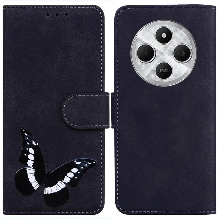 For Xiaomi Redmi 14C 4G Stand Case PU Leather Phone Cover Butterfly Printed