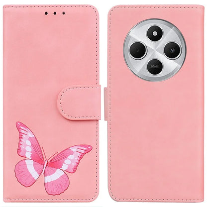 For Xiaomi Redmi 14C 4G Stand Case PU Leather Phone Cover Butterfly Printed