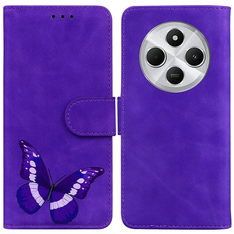 For Xiaomi Redmi 14C 4G Stand Case PU Leather Phone Cover Butterfly Printed