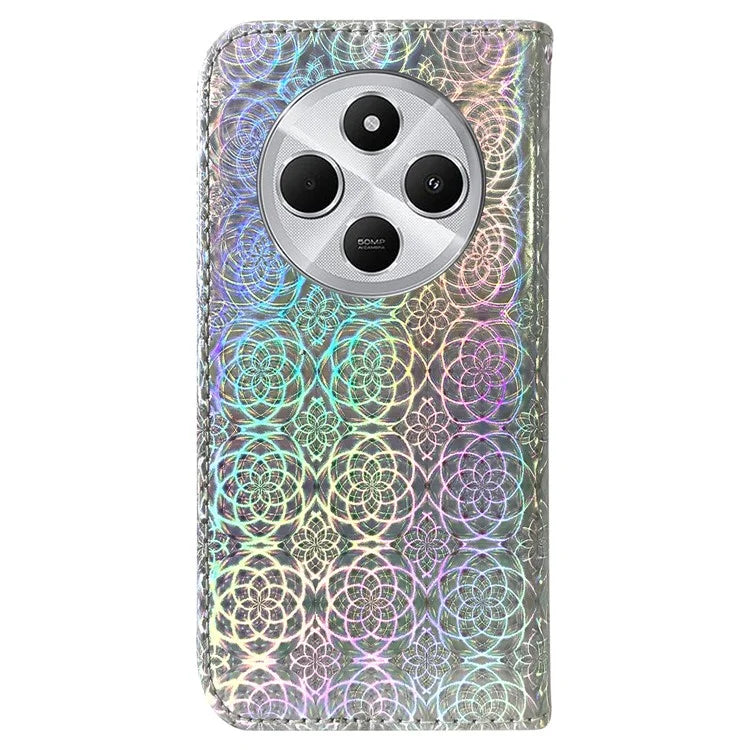 For Xiaomi Redmi 14C 4G Stand Case Dazzling Flower Leather Phone Cover