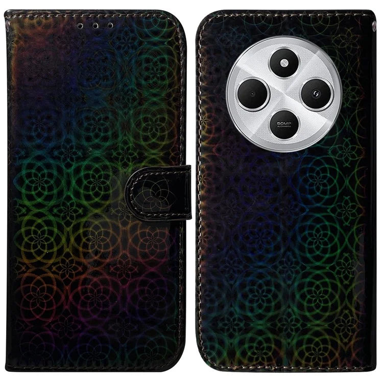 For Xiaomi Redmi 14C 4G Stand Case Dazzling Flower Leather Phone Cover