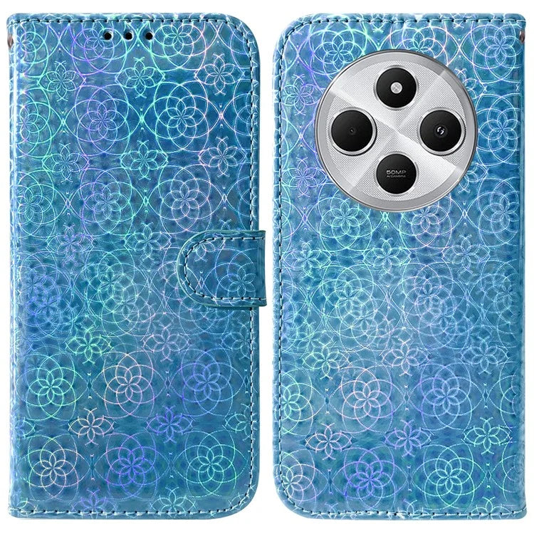 For Xiaomi Redmi 14C 4G Stand Case Dazzling Flower Leather Phone Cover
