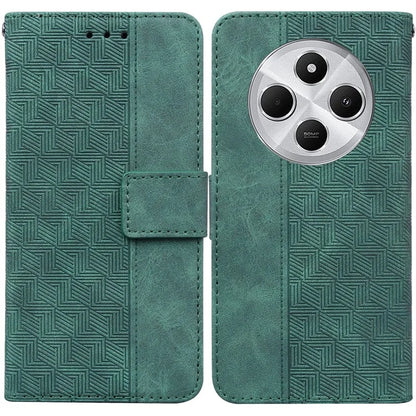 For Xiaomi Redmi 14C 4G Case Geometry Pattern Leather Wallet Phone Cover