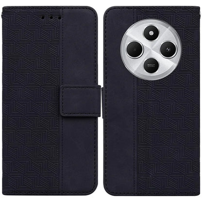 For Xiaomi Redmi 14C 4G Case Geometry Pattern Leather Wallet Phone Cover