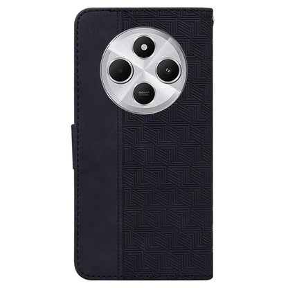 For Xiaomi Redmi 14C 4G Case Geometry Pattern Leather Wallet Phone Cover
