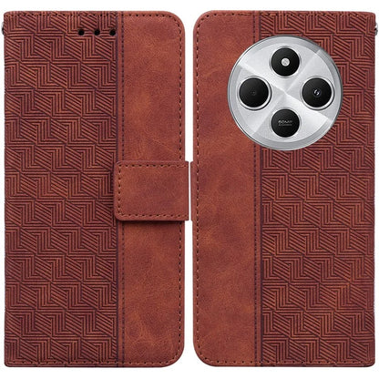 For Xiaomi Redmi 14C 4G Case Geometry Pattern Leather Wallet Phone Cover