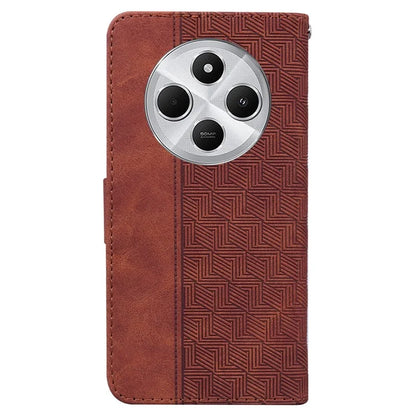 For Xiaomi Redmi 14C 4G Case Geometry Pattern Leather Wallet Phone Cover