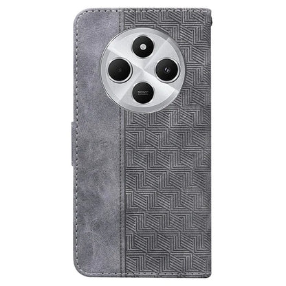 For Xiaomi Redmi 14C 4G Case Geometry Pattern Leather Wallet Phone Cover