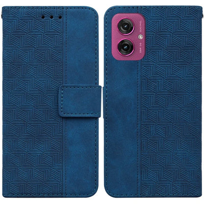 For Motorola Moto G55 5G Case Geometry Pattern Leather Wallet Phone Cover